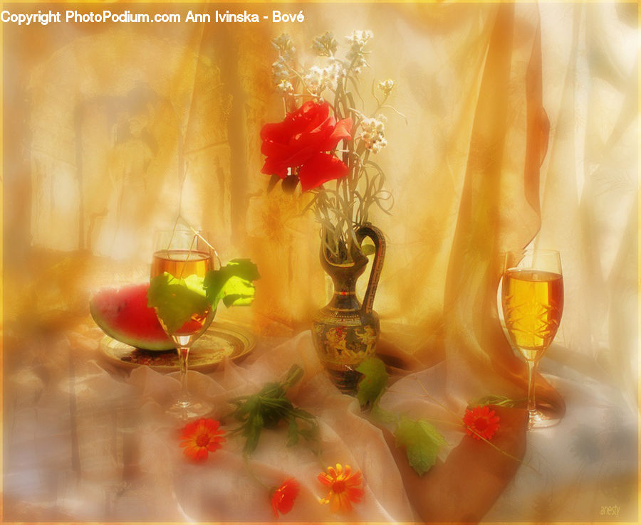 Glass, Goblet, Beverage, Drink, Alcohol, Accessories, Blossom