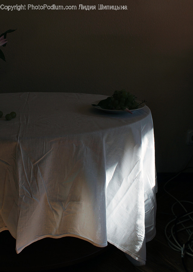 Home Decor, Tablecloth, Linen, Table, Furniture