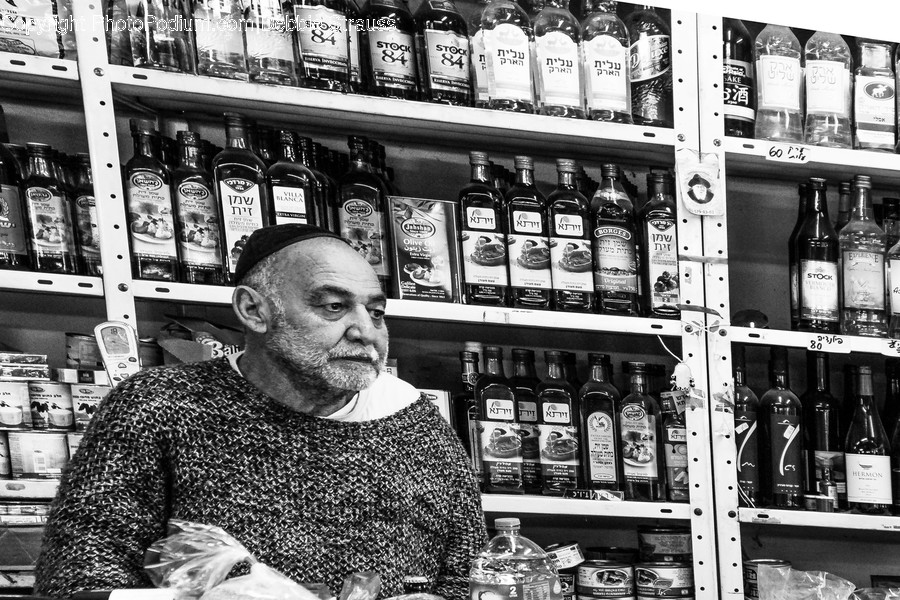 Shelf, Human, Person, Pub, Beverage