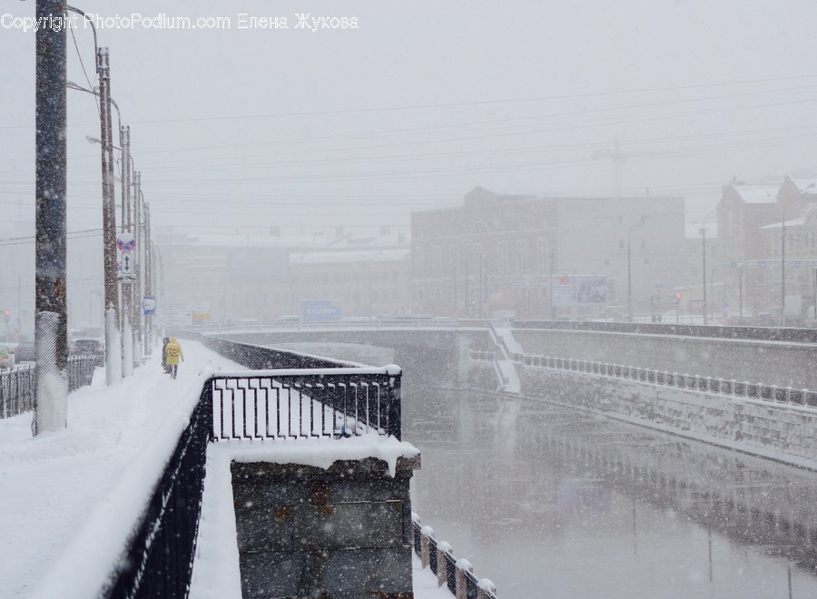Nature, Storm, Blizzard, Outdoors, Winter