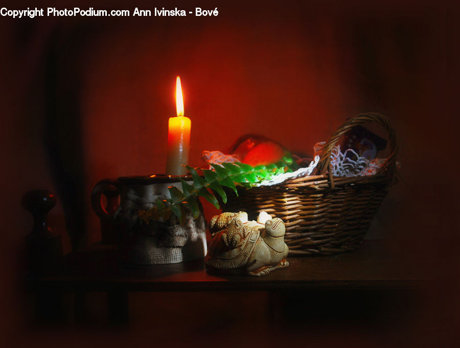 Plant, Potted Plant, Candle, Cup, Birthday Cake, Cake, Dessert