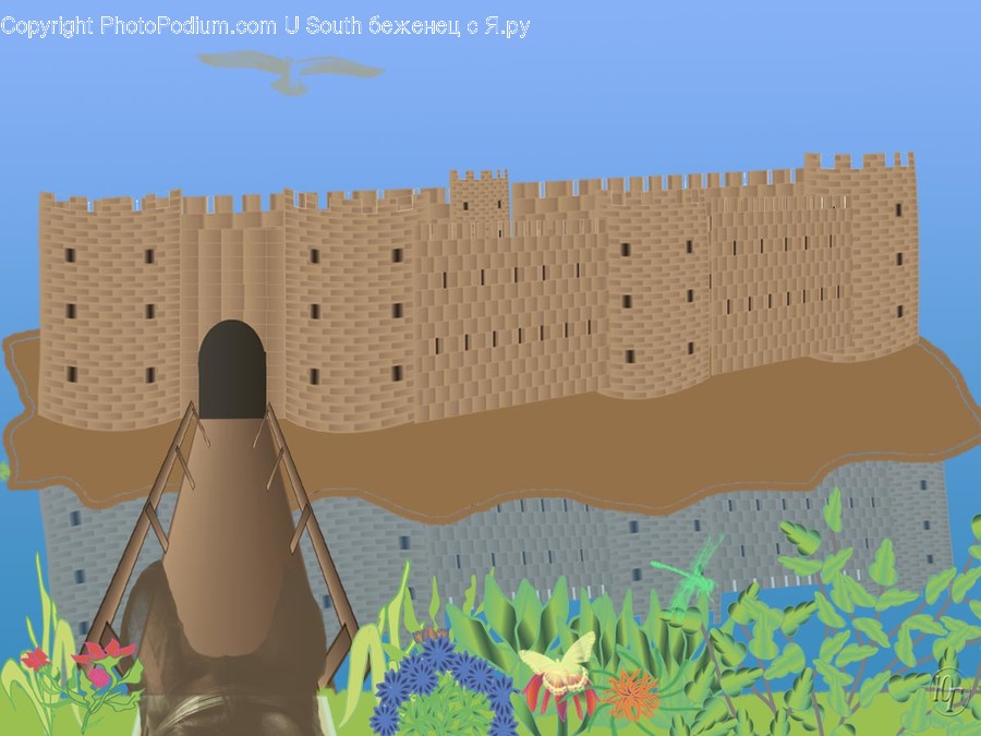 Building, Architecture, Castle, Fort, Animal