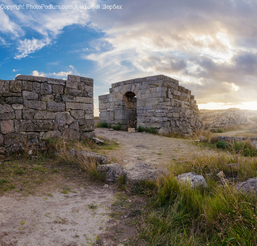 Ground, Ruins, Wall, Bunker, Building