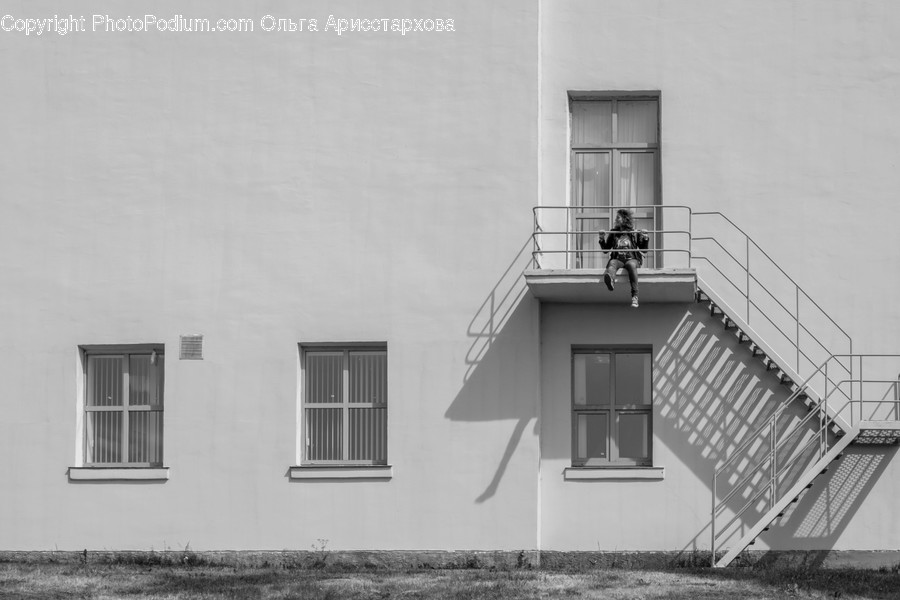 Handrail, Banister, Railing, Person, Human