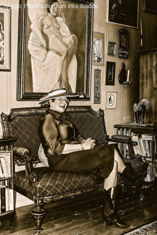 Apparel, Clothing, Human, Person, Painting