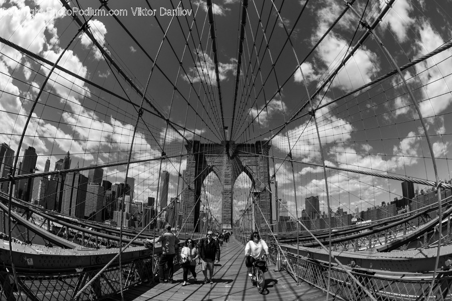 Human, Person, Building, Bridge, Transportation