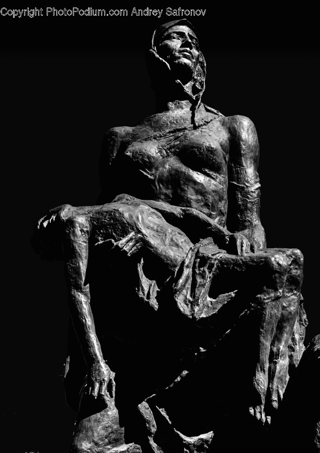 Sculpture, Art, Statue, Back, Torso