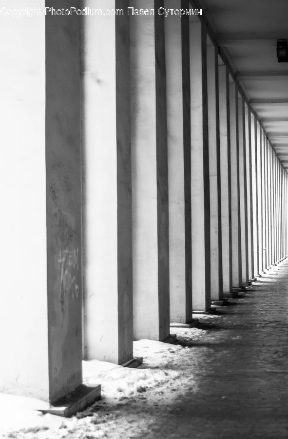 Corridor, Building, Architecture, Column, Pillar