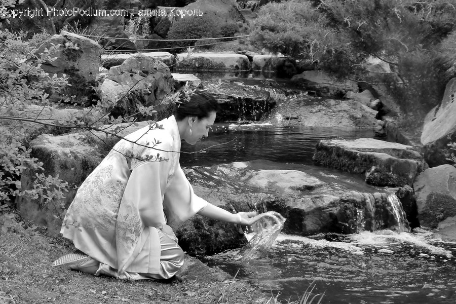 Rock, Water, Nature, Clothing, Apparel