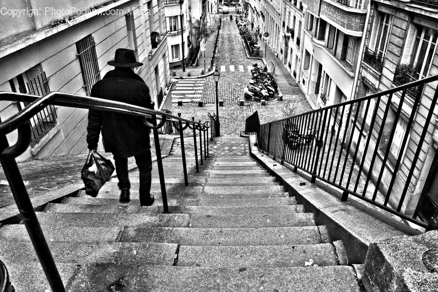 Banister, Handrail, Railing, Person, Pedestrian