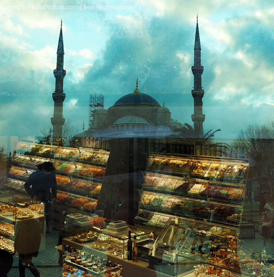 Building, Architecture, Dome, Mosque, Person