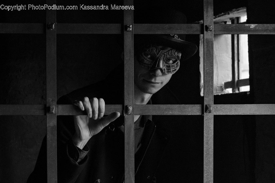 Prison, Person, Human, Finger, Window