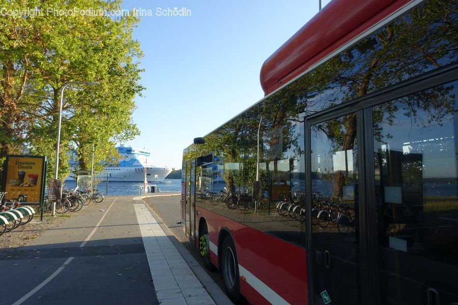 Transportation, Bus, Vehicle, Human, Person