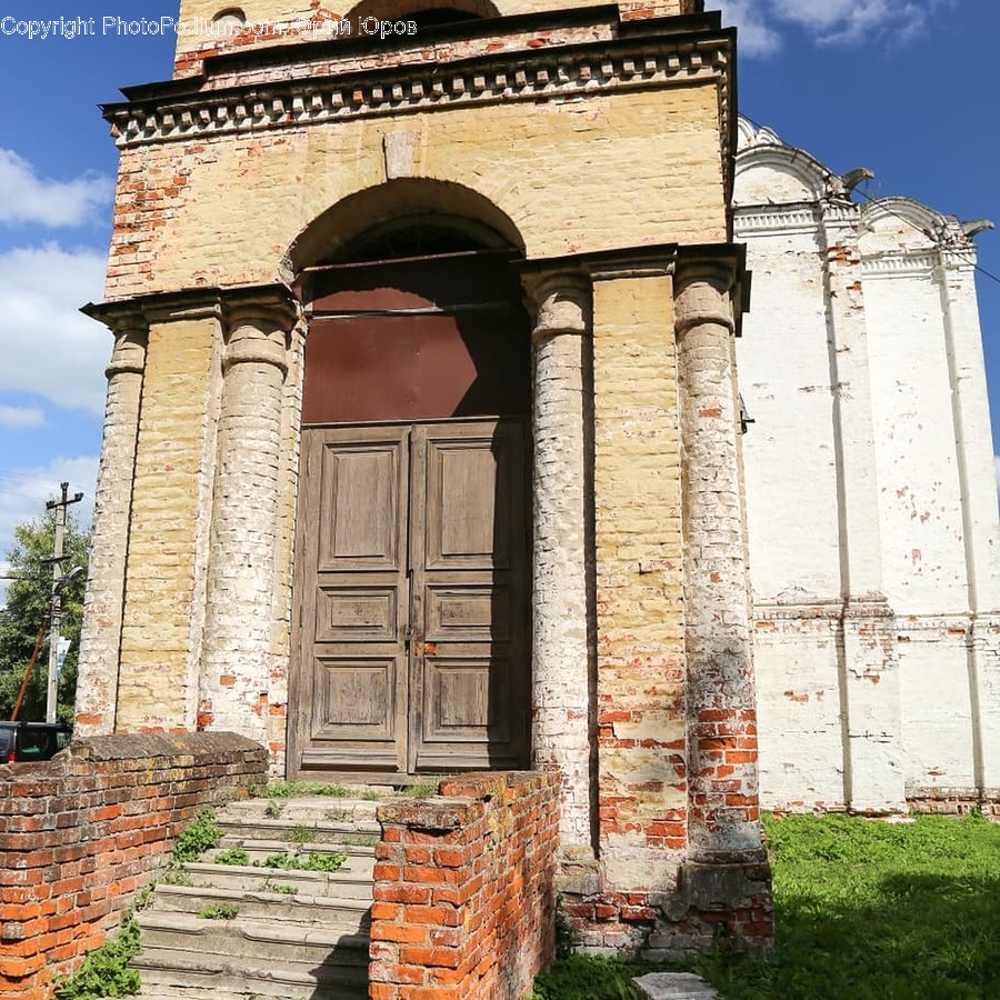 Door, Brick, Architecture, Building, Ruins