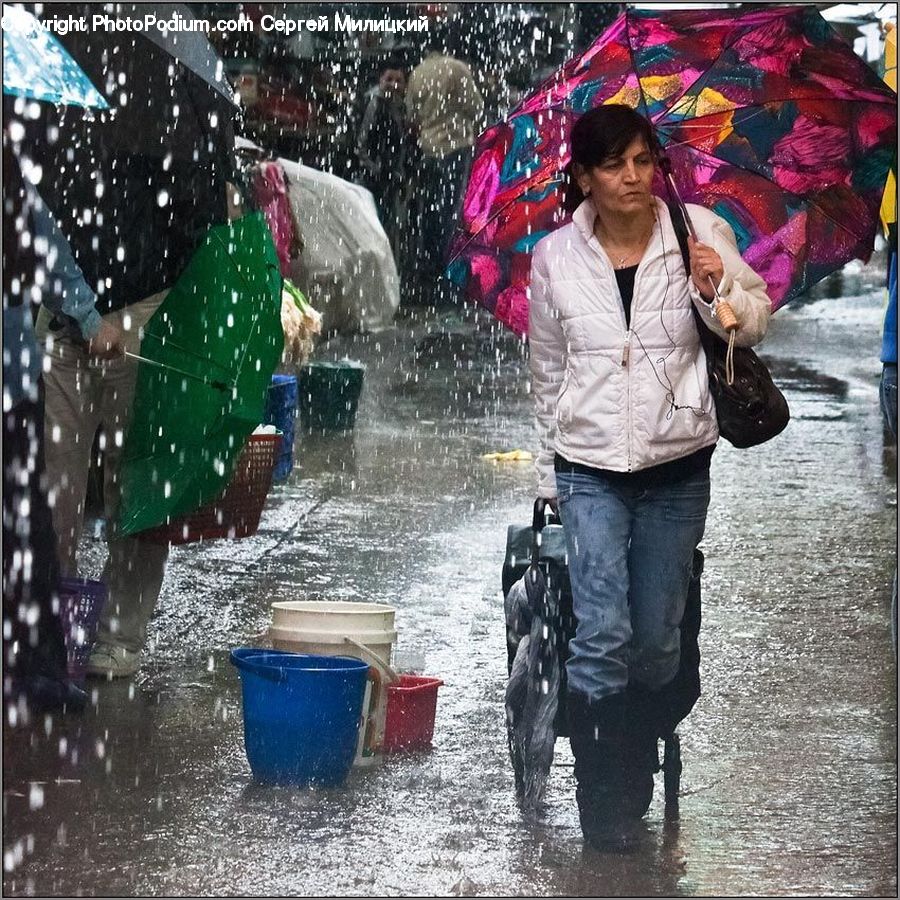 Human, People, Person, Bucket, Water