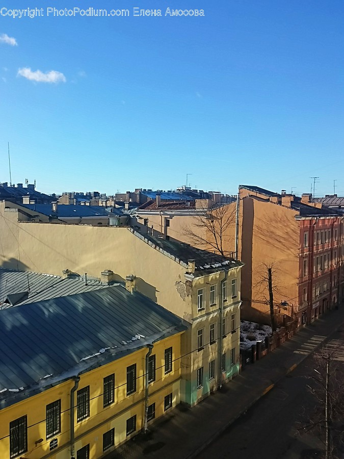 Roof, Road, Intersection, Bridge, Building