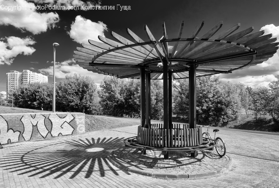 Bench, Furniture, Machine, Wheel, Outdoors