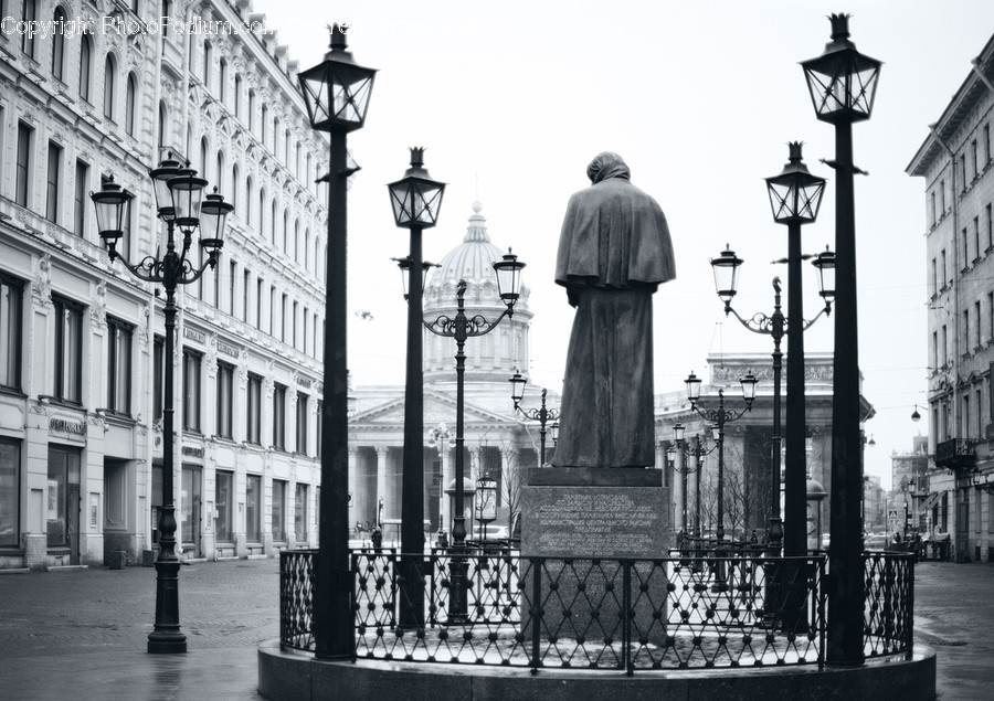 Lamp Post, Urban, City, Town, Downtown