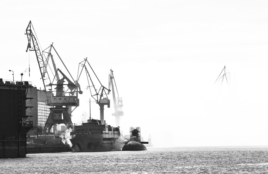 Construction Crane, Watercraft, Vehicle, Vessel, Transportation