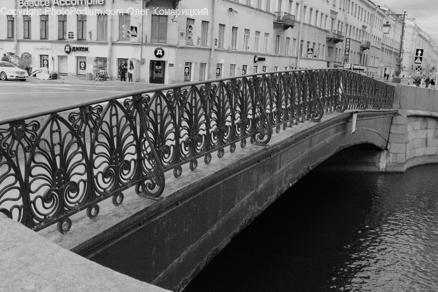 Railing, Handrail, Banister, Water, Person