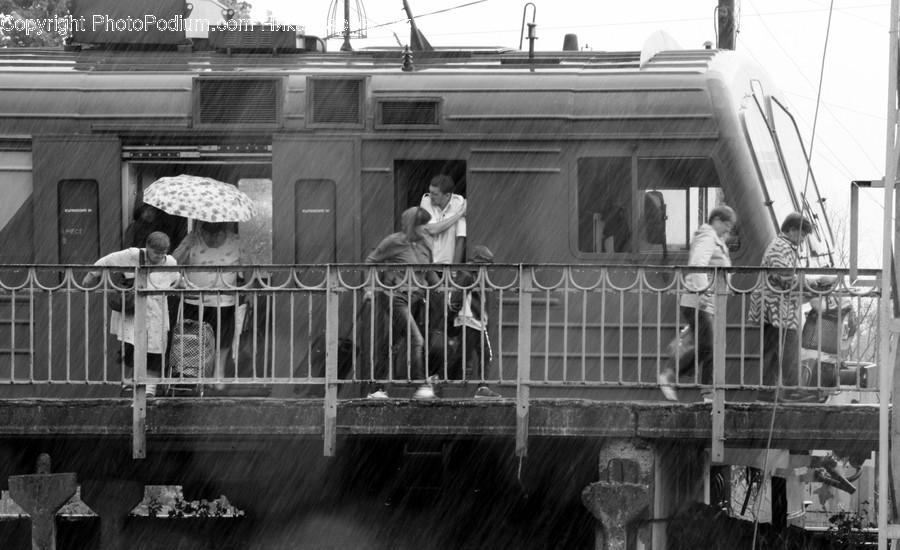 Banister, Handrail, Human, Person, Transportation