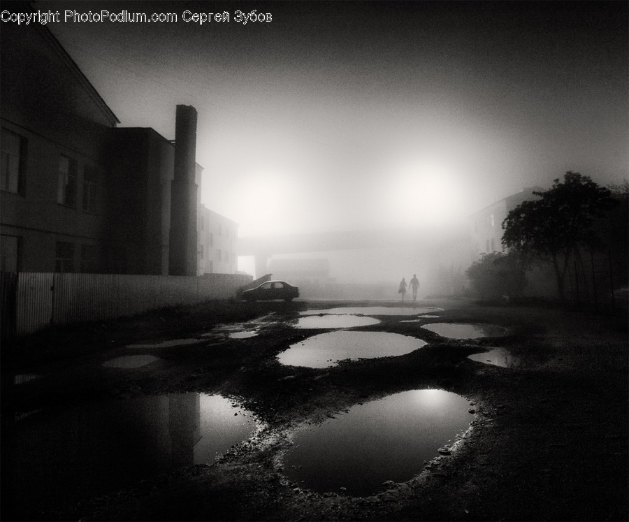 Puddle, Human, Person, Automobile, Transportation