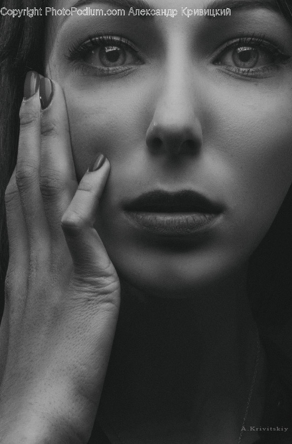 Person, Human, Face, Finger, Portrait