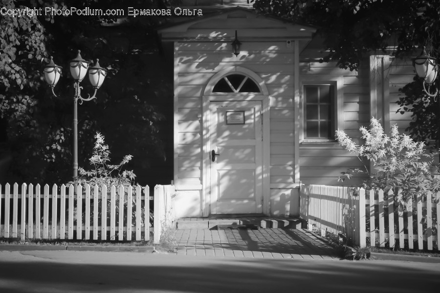 Door, Outdoors, Nature, Fence, Picket