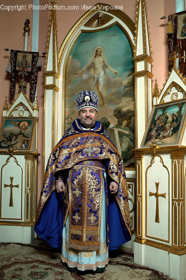 Priest, Person, Human, Bishop, Clock Tower