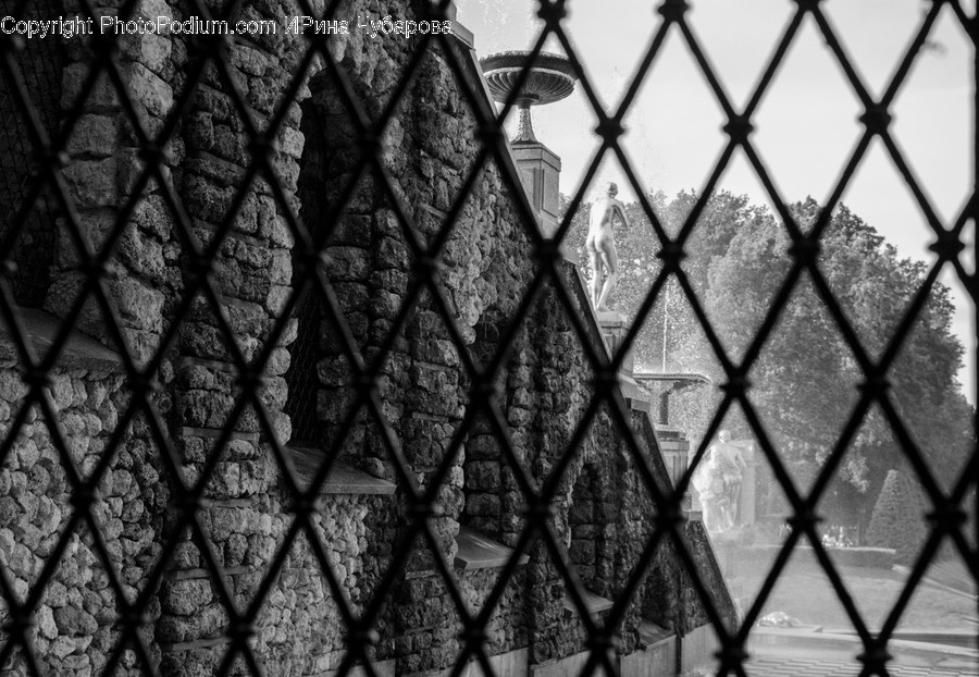 Railing, Brick, Fence, Wall, Grille