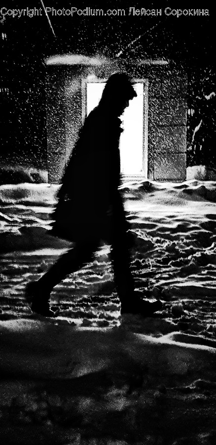 Silhouette, Water, Human, Person, Back