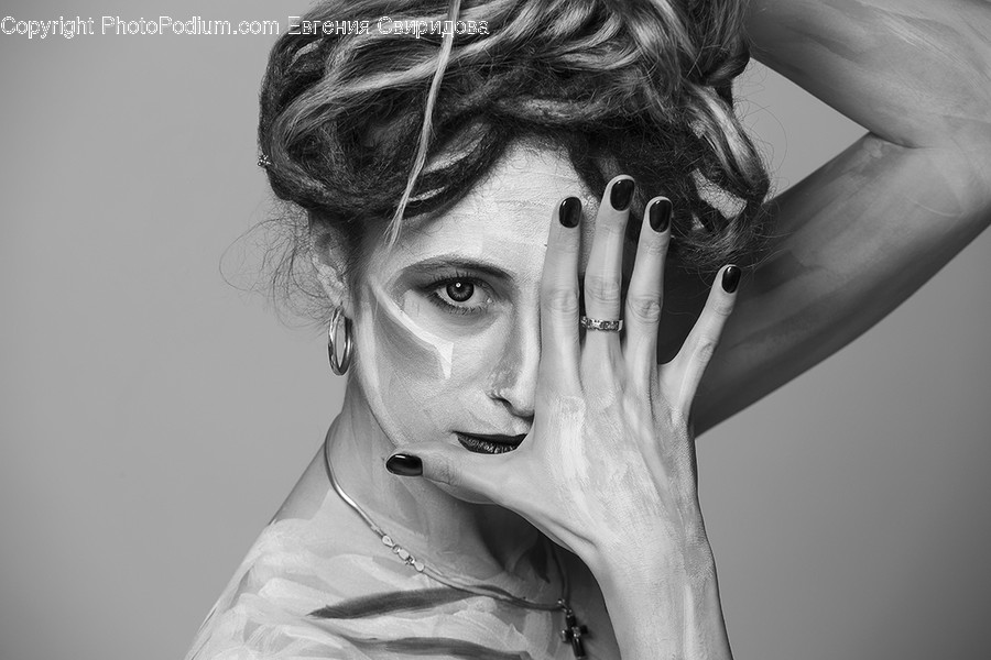 Person, Human, Face, Finger, Photography