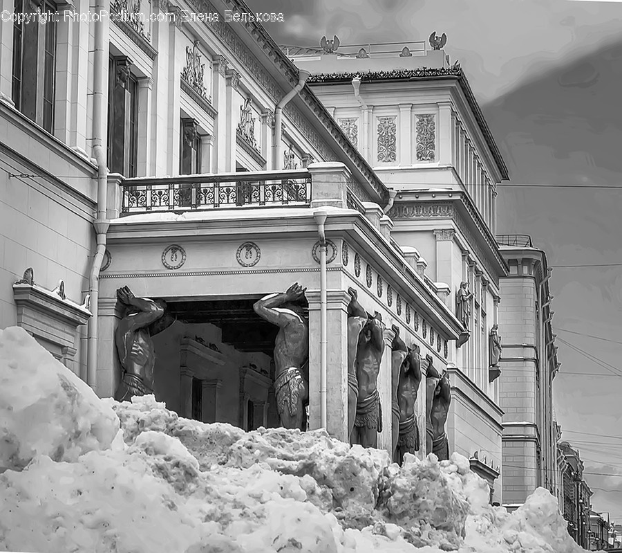 Nature, Handrail, Banister, Outdoors, Snow