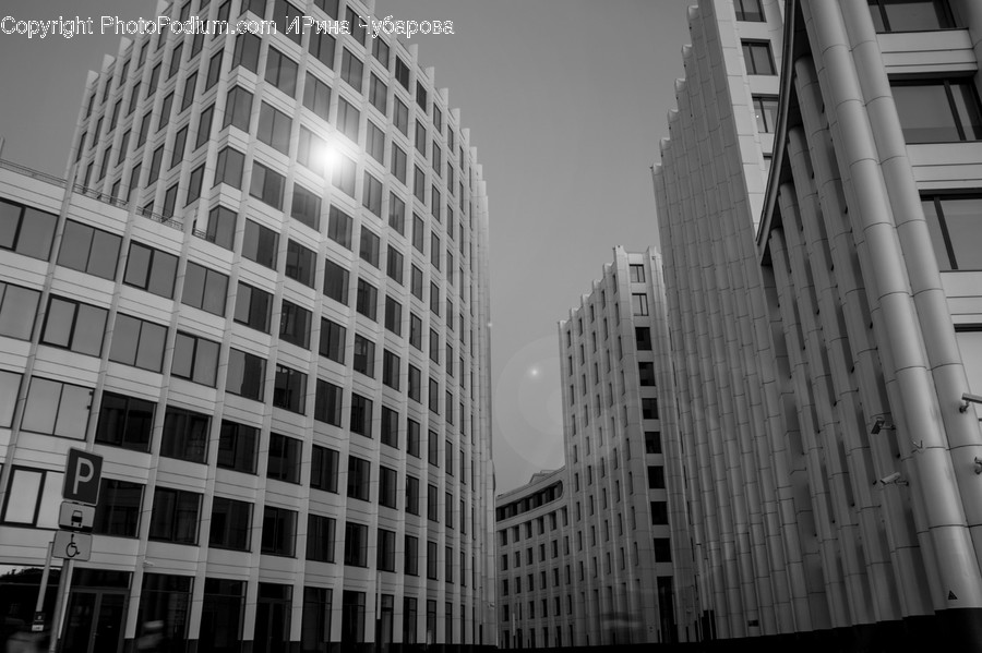 Office Building, Building, Architecture, Road, Intersection