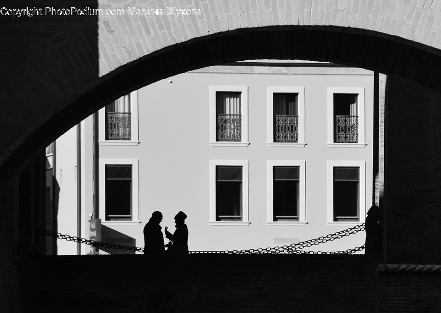 Human, Person, Silhouette, Window, Architecture