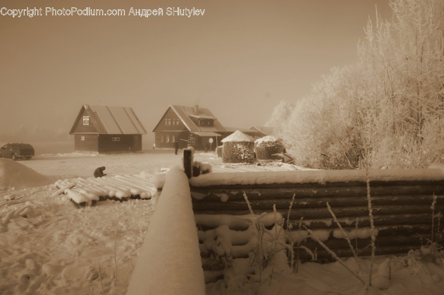 Nature, Outdoors, Snow, Building, Countryside
