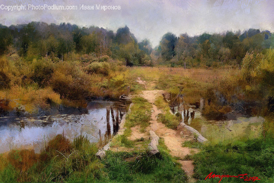 Nature, Outdoors, Land, Water, Art