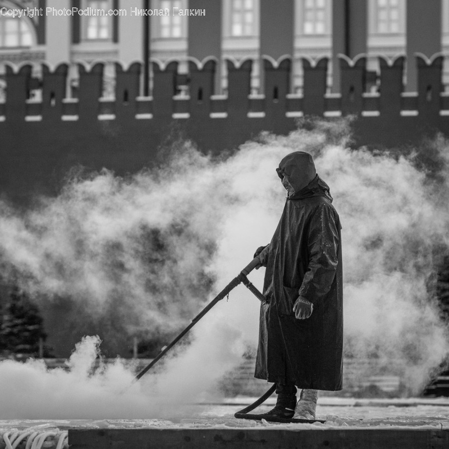 Apparel, Clothing, Smoke, Coat, Human