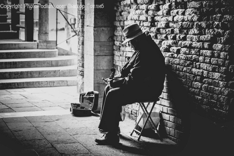 Brick, Human, Person, Musical Instrument, Musician