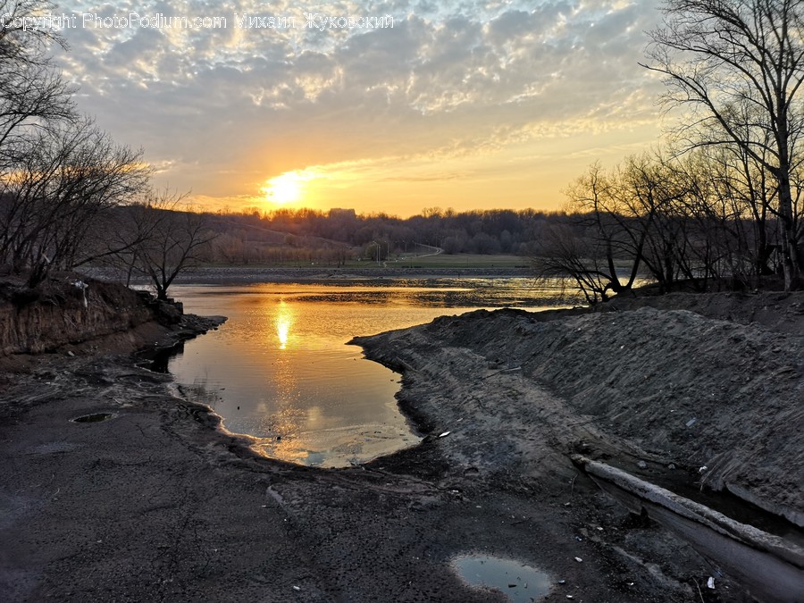 Nature, Outdoors, Sunlight, Puddle, Flare