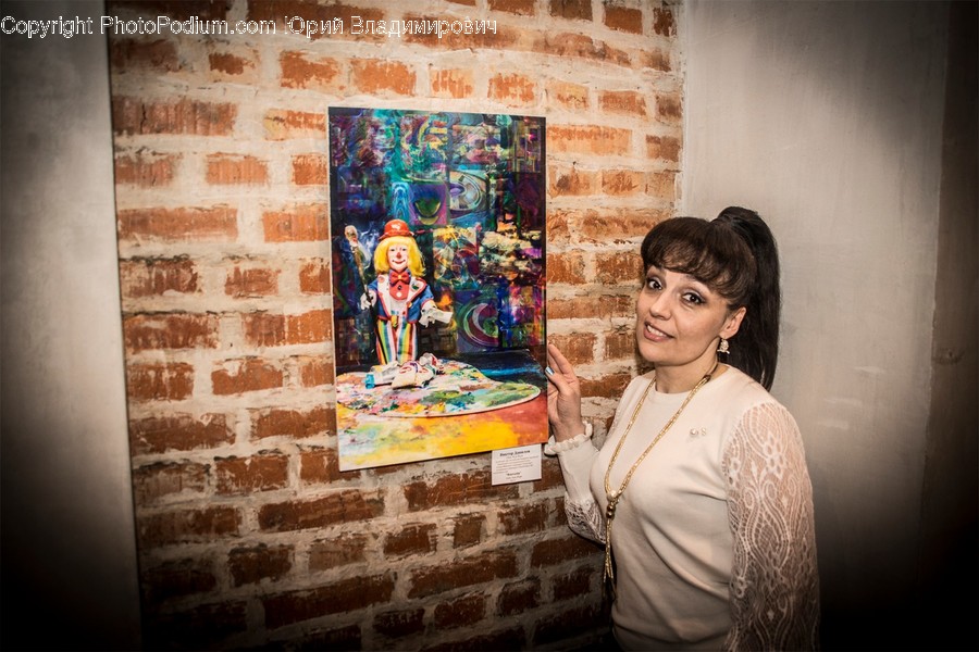 Person, Human, Art, Painting, Wall