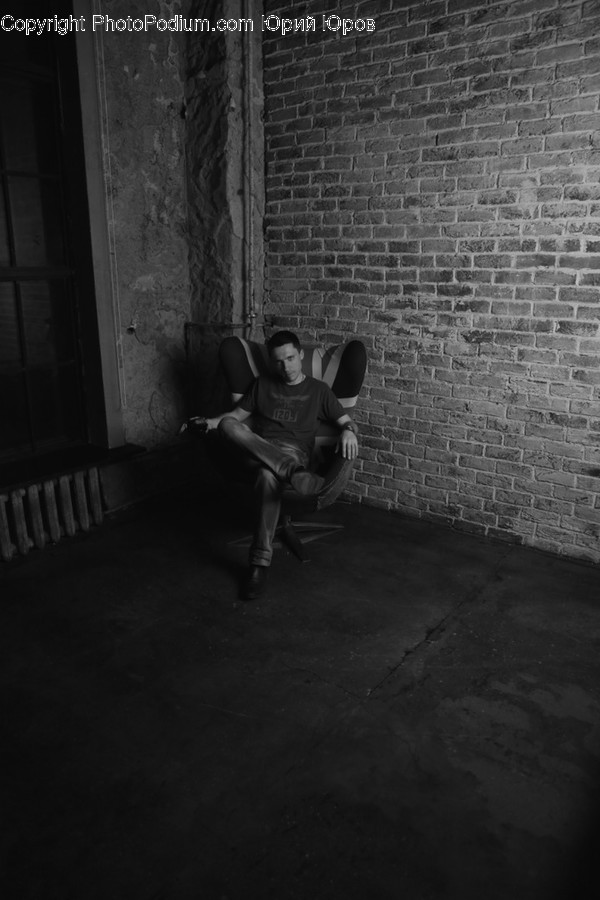 Brick, Furniture, Chair, Apparel, Clothing
