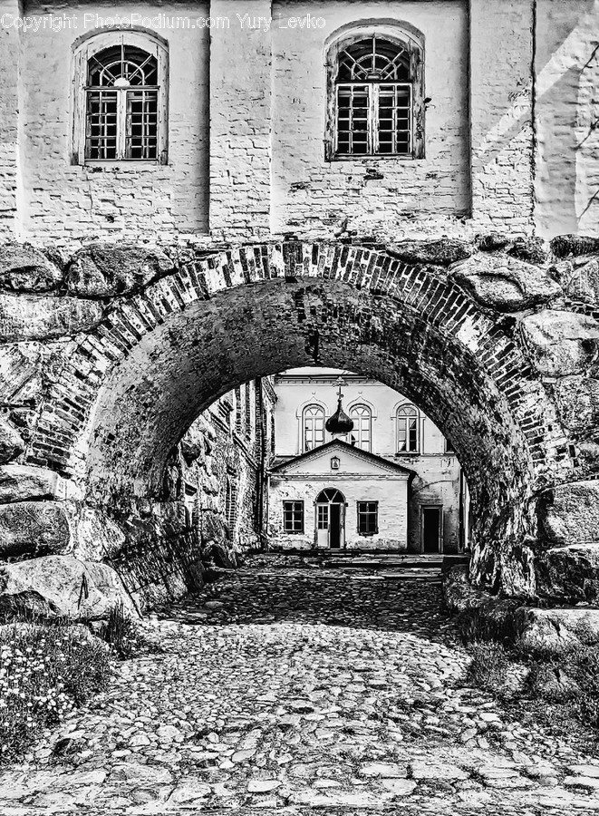 Path, Walkway, Ruins, Wall, Building