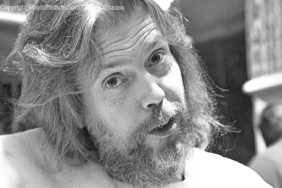 Person, Human, Face, Beard, Photography
