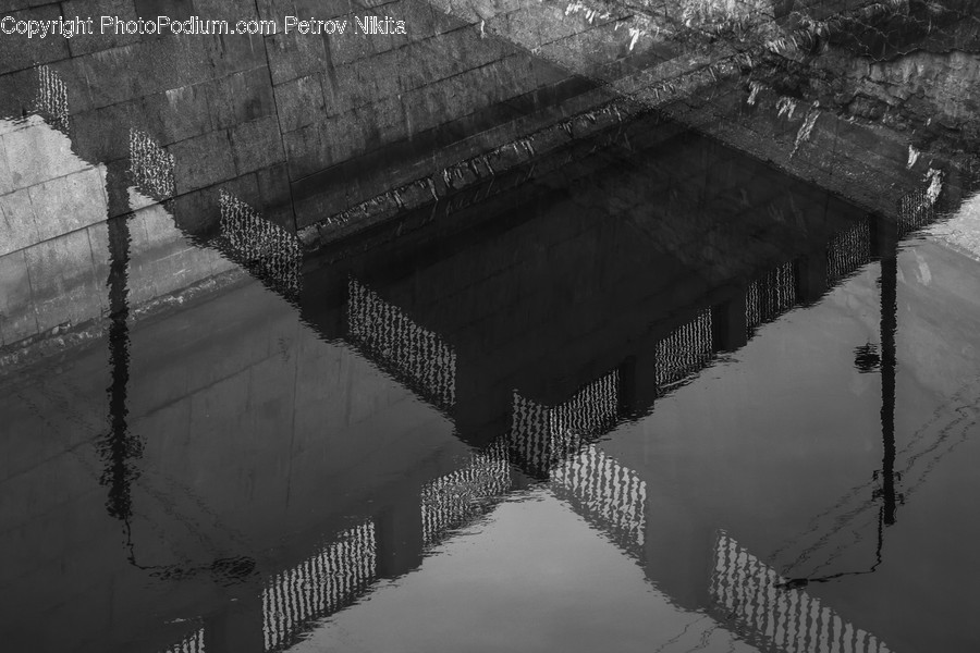 Water, Puddle, Outdoors, Bridge, Building