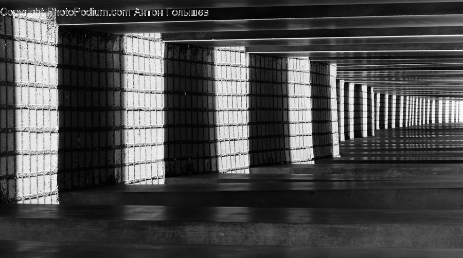 Corridor, Prison, Architecture, Building, Pillar