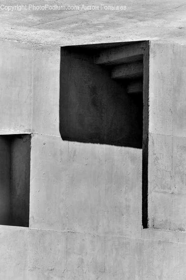 Wall, Concrete, Banister, Handrail, Building