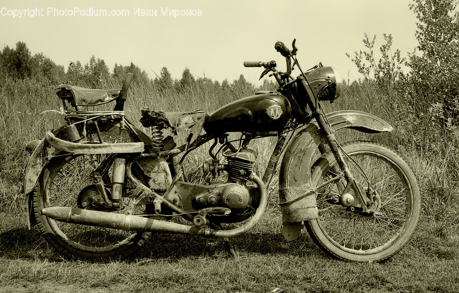 Wheel, Machine, Vehicle, Motorcycle, Transportation