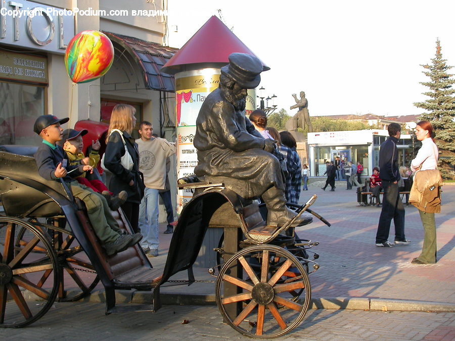People, Person, Human, Carriage, Horse Cart, Vehicle, Bazaar