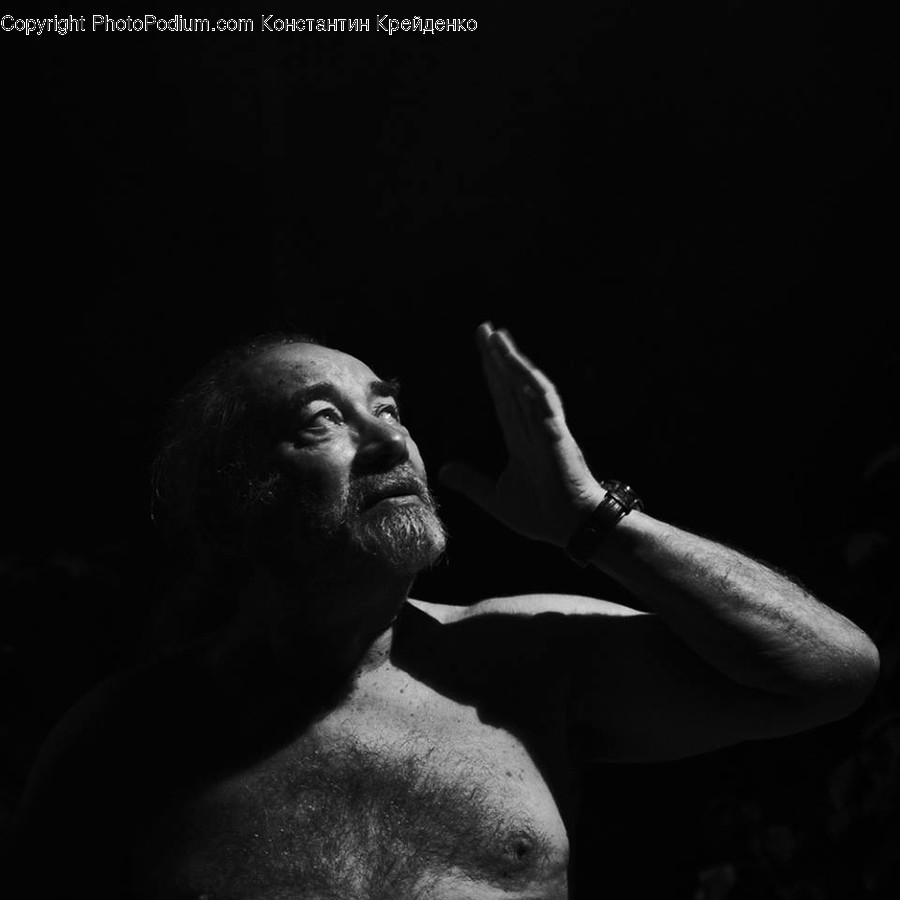 Person, Human, Face, Finger, Beard